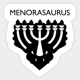 Menorasaurus Funny Hanukkah Joke Sticker